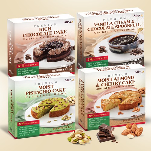 Set of Cake Box Designs 