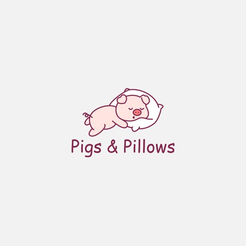 pigs & pillows logo concept
