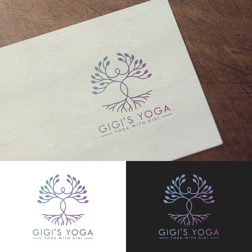 Logo for Independent, cute, fun yoga goddess doing pop up yoga events