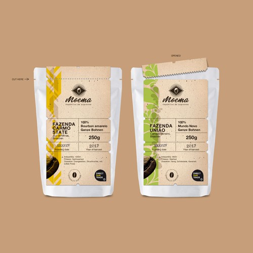 Packaging design Moema Coffee.