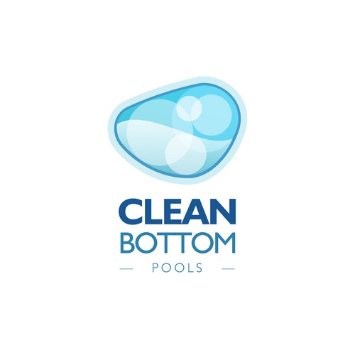 Logo concept for pools maintenance company