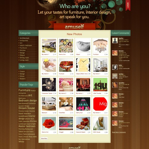 Help aumself with a new website design