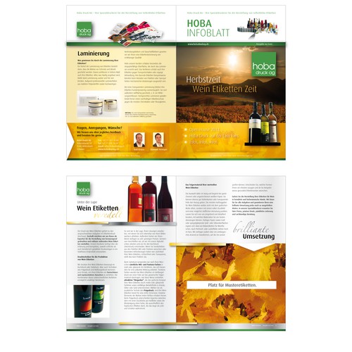 brochure design for Hoba Druck AG