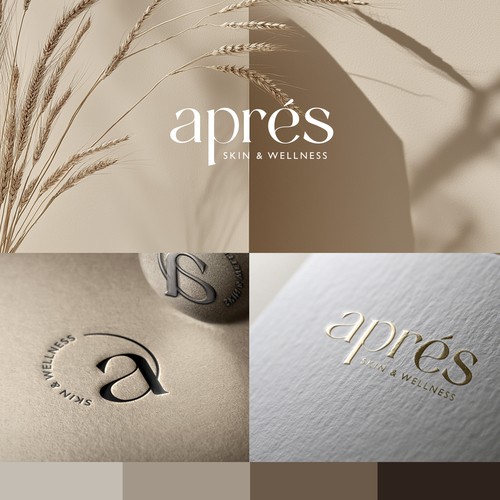 clean, modern and feminine logo for luxury med spa