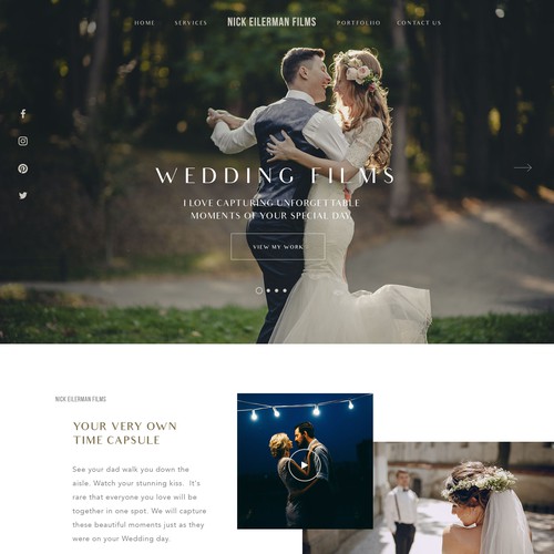 Modern High-End Wedding Videographer Wordpress Theme