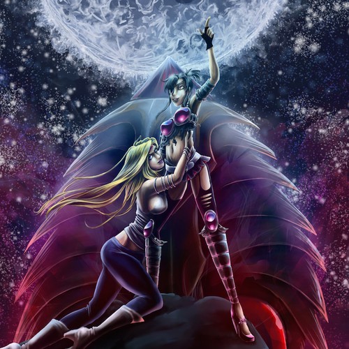 Sci-fi fantasy book cover.