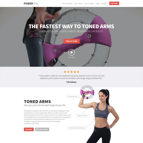 Create an energetic, fresh website template to help sell a unique new unisex fitness product