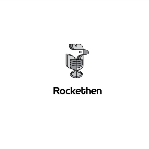 ROCKETHEN - logo design for mobile app production company