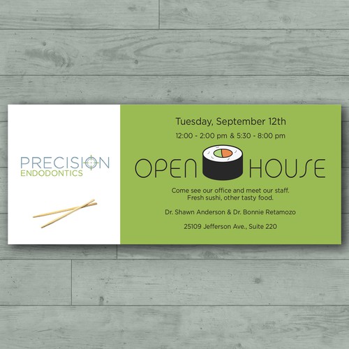 Open House & Sushi Invitation