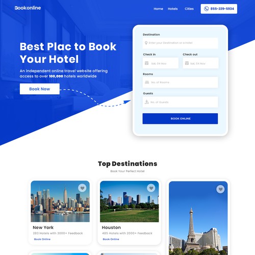 Hotel Booking  Web Page Design 