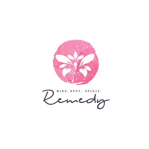 Logo concept for The Remedy. Mind, body, spirit.