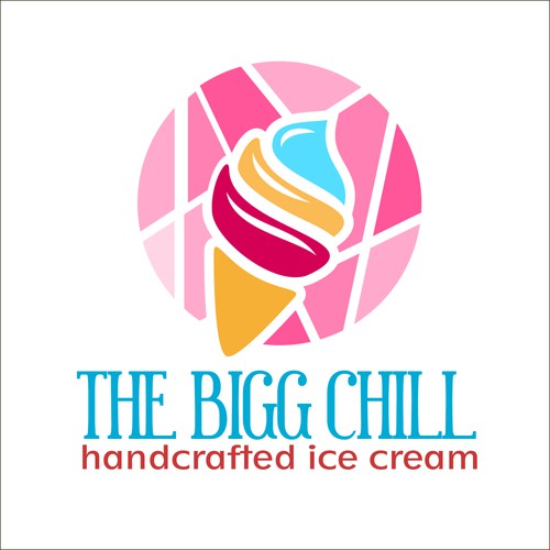Bold logo for handmade ice cream shop