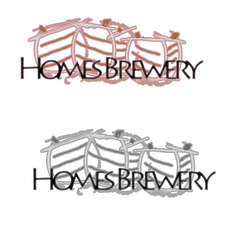 Create a clean, symbolic logo for HOMES BREWERY