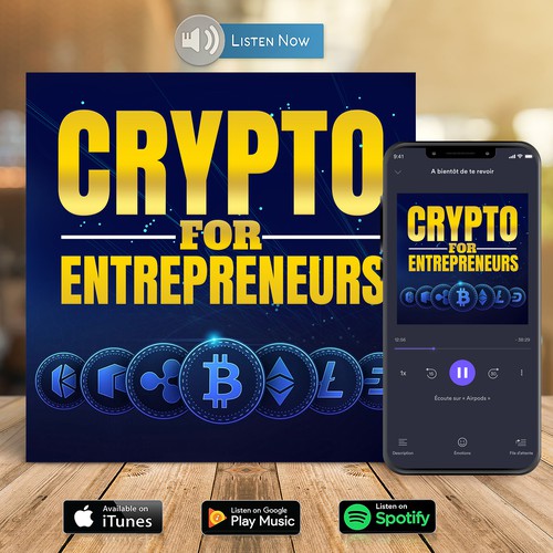 Crypto podcast needs a design that's impossible to ignore!