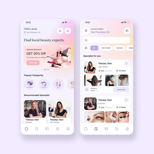 Modern Beauty Booking App