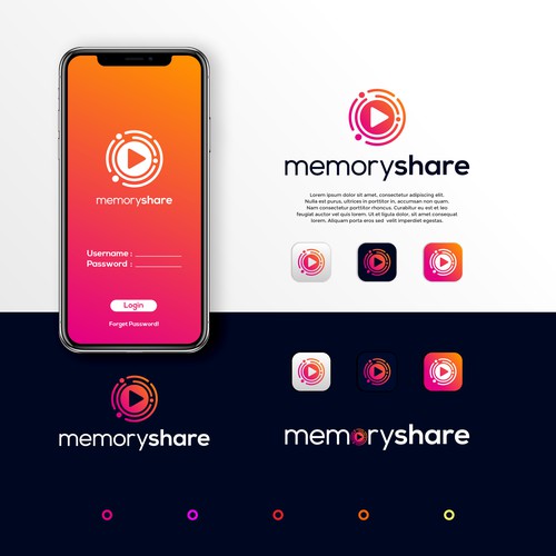 Logo design Concept For Memory Share