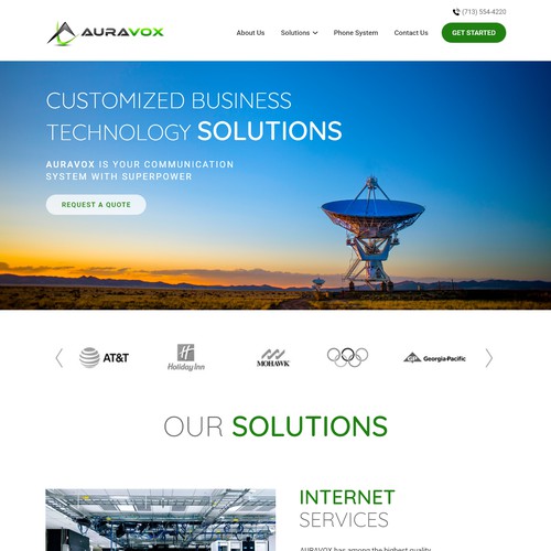 Redesigned AuraVox Home Page