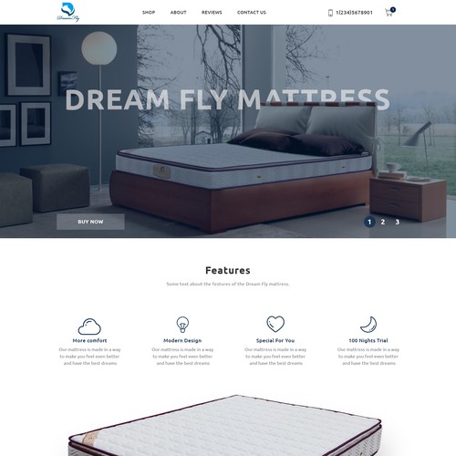 Web design for a mattress company