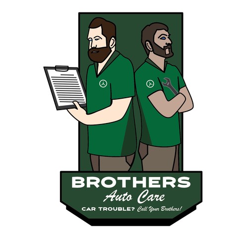 Mechanic Brothers wanted a cartoon style logo