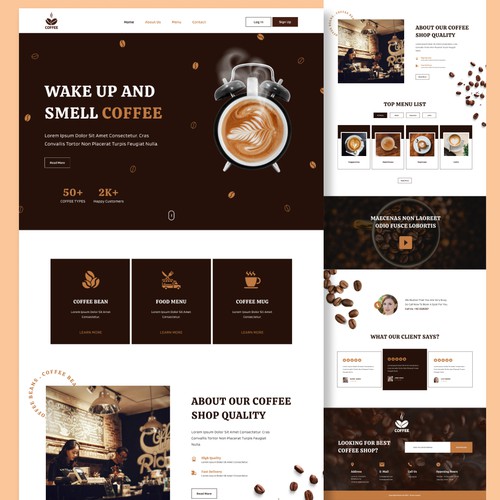Coffee shop Figma Landing Page Design