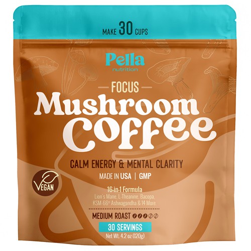 Mashroom Coffee Pouch design