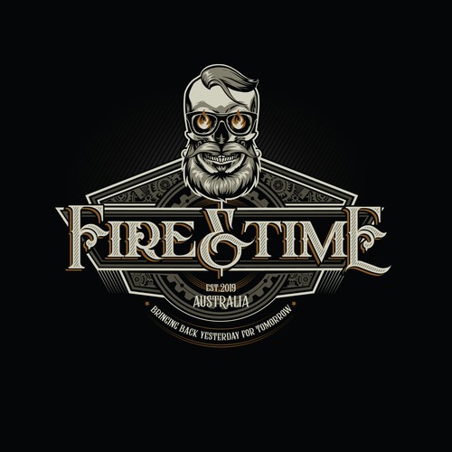 Epic steampunk, retro, hipster logo