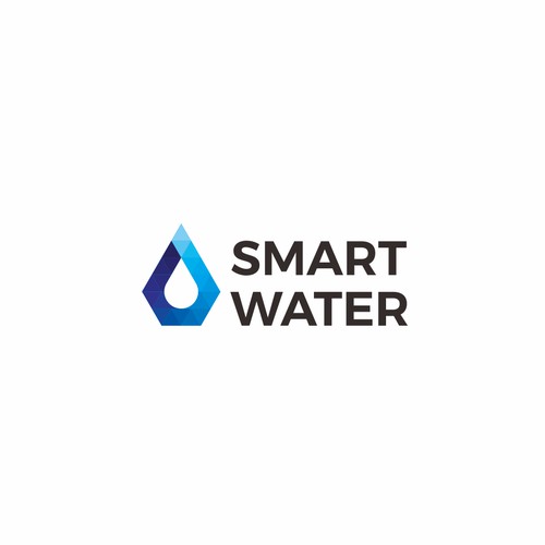 Pseudo-gradient logo for water conference: Smart Water