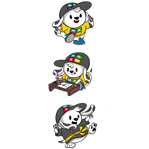 Dog mascot for MASH Learning children education