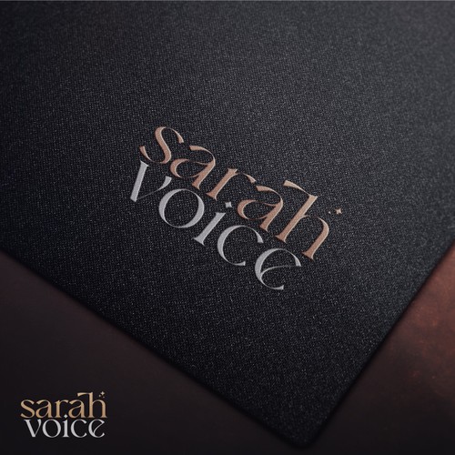Luxury Sarah Voice Wordmark Logo