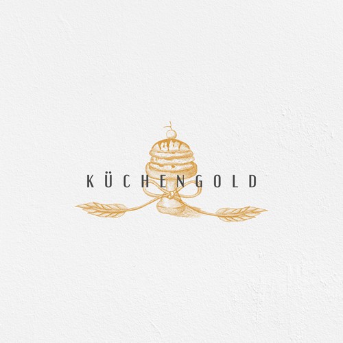 Hand drawn logo concept for kuchengold