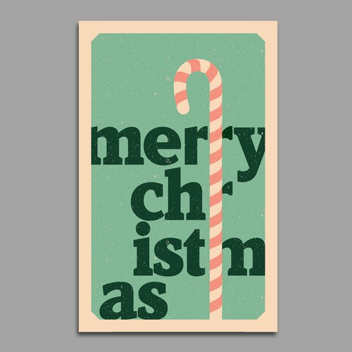 Cute Typographic Christmas Card