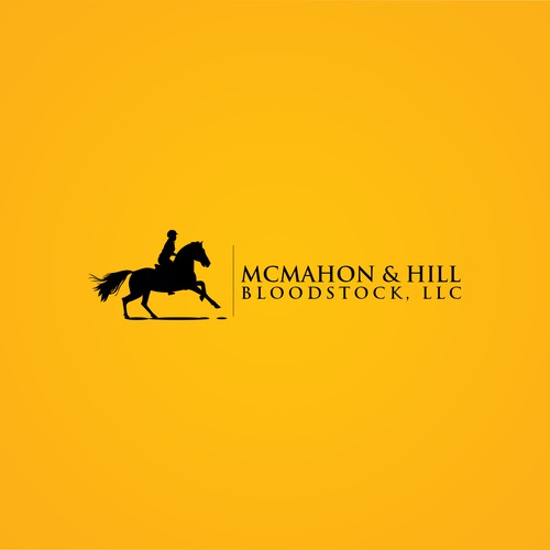 Create a simple & clean logo with an equine/thoroughbred racing theme.