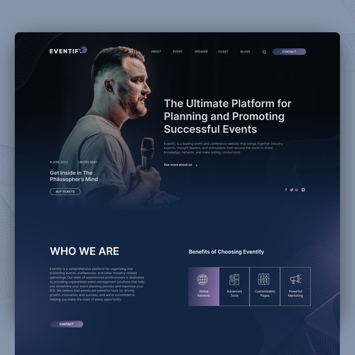 Event Platform Website Design