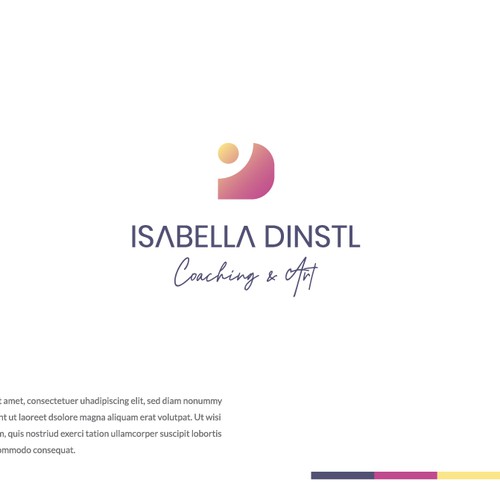 A fresh, joyful and positive personalised logo - rebranding for Inspiring Coach and Artist