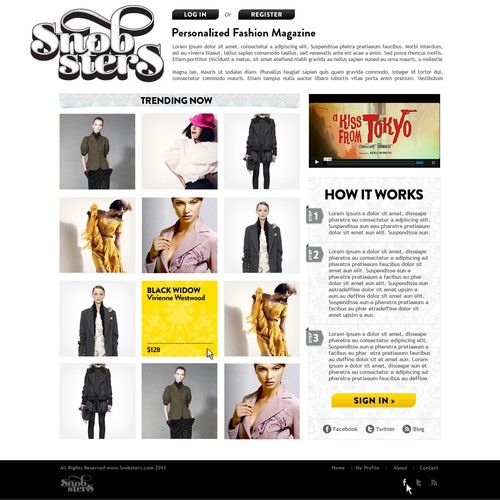 Snobsters logo & website