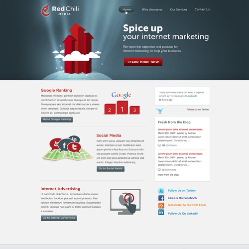 Red Chili Media Landing Page