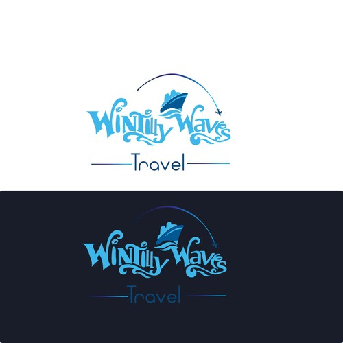 A travel agency/advisors company logo design entry name WinTilly Waves Travel,