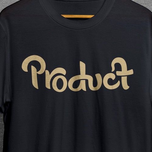 Hand Lettering iconic script font type base T-Shirt illustration.