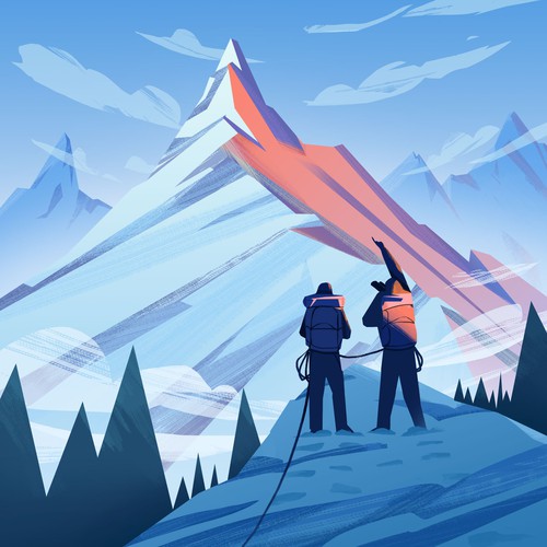 Alpinists illustrations for the website