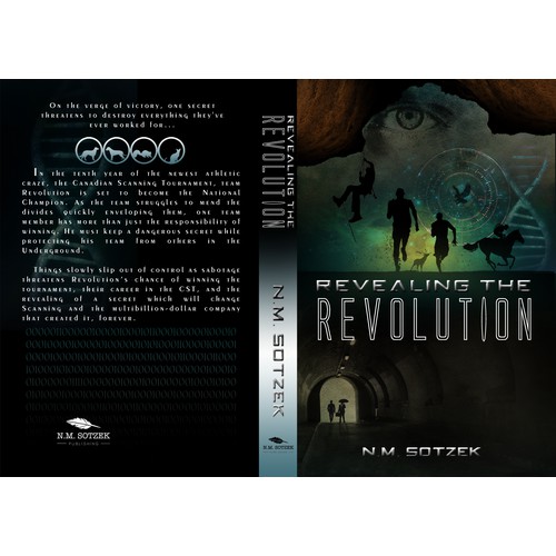 Design an awesome cover for Science/sports-fiction novel 'Revealing the Revolution'