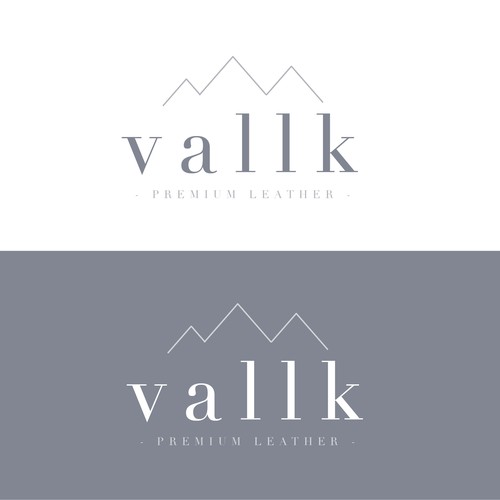 Logo concept for 'Vallk' premium leather accessories