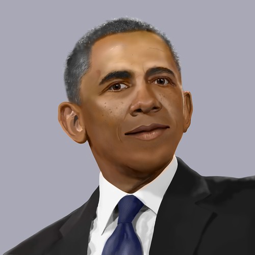 Realistic illustration of Obama