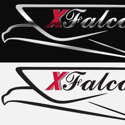 Create a modern sleek car sticker for enthusiasts of old Falcon cars