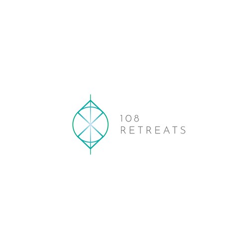 Logo design of 108 retreats yoga studio