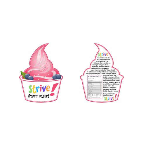 Flyer for Strive frozen Yogurt