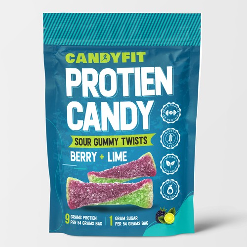 Protein candy pouch