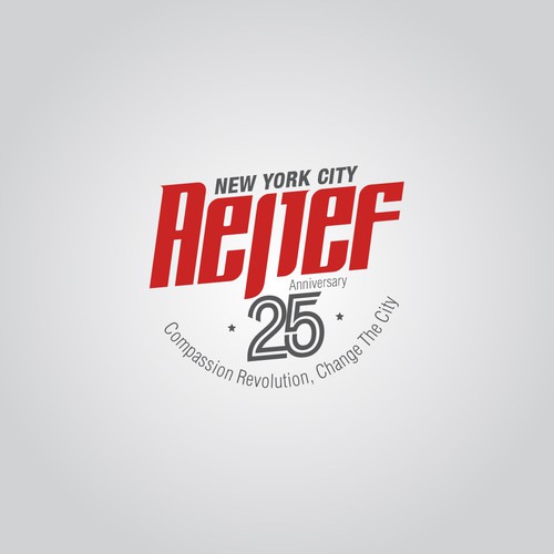 Design New York City Relief's 25 year anniversary Logo