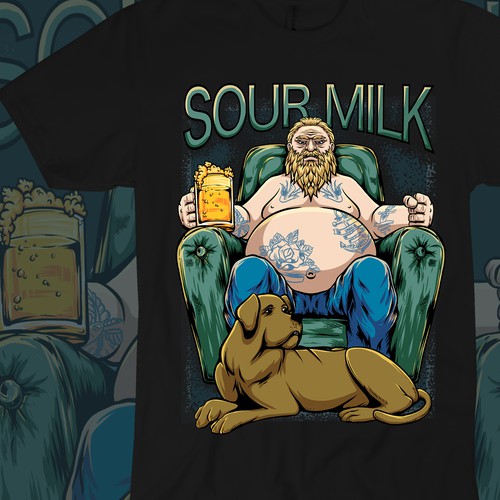 T-shirt design for Sour Milk