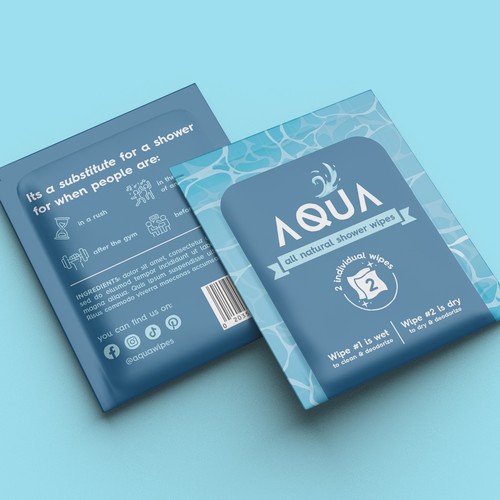 Wet Wipes Shower packaging design