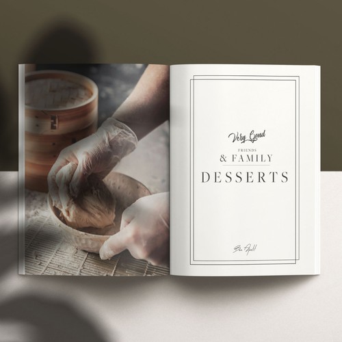 Cookbook interior layout design